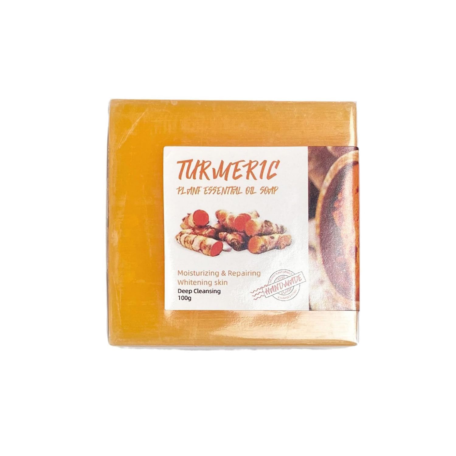 100g Acid Soap Bar, Handmade Pure Turmeric Soap Antibacterial Acne Hyperpigmentation Smooth Skin For Face & Body, Skincare Face Care