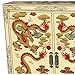 Oriental Furniture Ivory Dragons Lacquer Shoe Cabinet