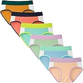 INNERSY Teen Girls Underwear Cotton Stretch Briefs Comfy Mid Rise Panties 6 Pack