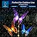 Kearui Solar Garden Lights Outdoor 3 Pack Solar Stake Light with Fiber Optic Butterfly Decorative Lights, Multi-Color Changing LED Solar Lights for Garden Decorations, Garden Gifts