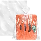 WFPLUS 100 Pack 18 x 24 inch 1 Mil Clear Plastic Flat Poly Bags Clothing Merchandise Bags for Food Bread Dough Clothes Packag