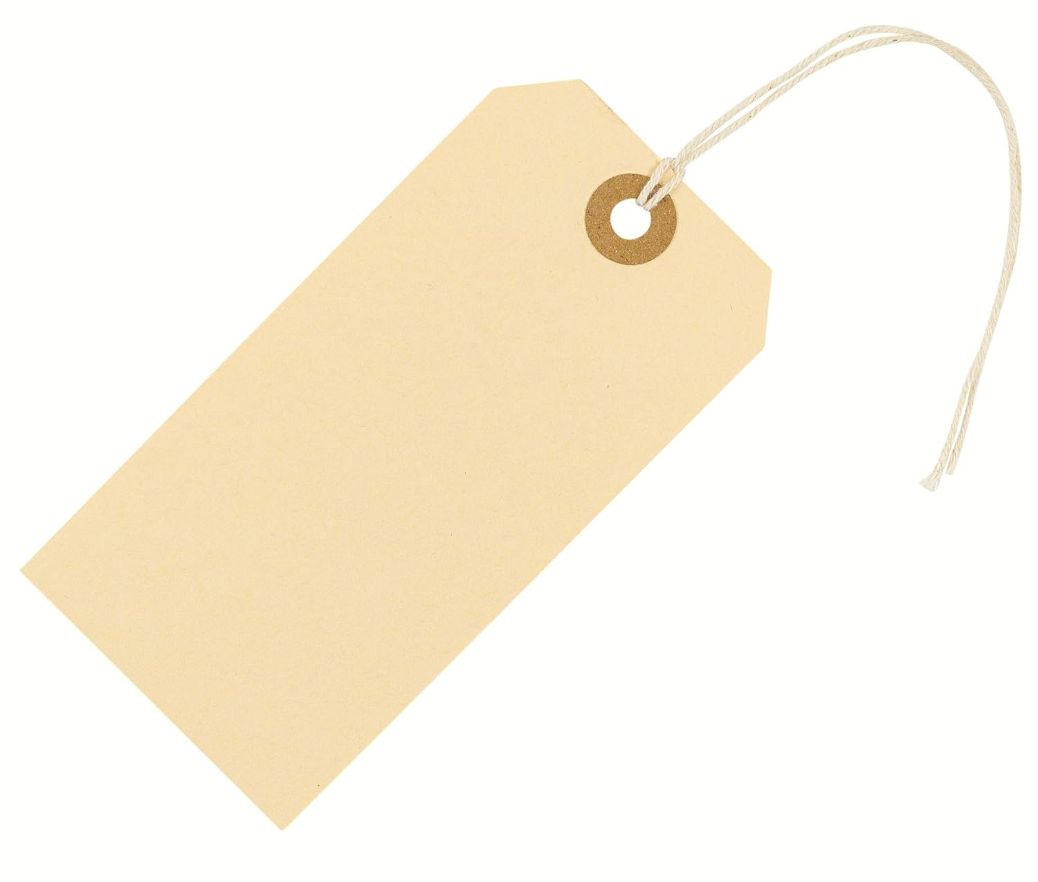 EZdom Manila Shipping Tags with String Ties Attached 5 4 3/4" x 2 3/8