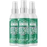 CHOMP! Bed Bug Spray, 3 Pack, Travel Size, Natural, Plant Based Bed Bug Killer, Insect &amp; Pest Control for Home and Hotels for Ants, Bed Bugs, Spiders, Dust Mites, Flys, Peppermint Scent, 3.4 Fl Oz