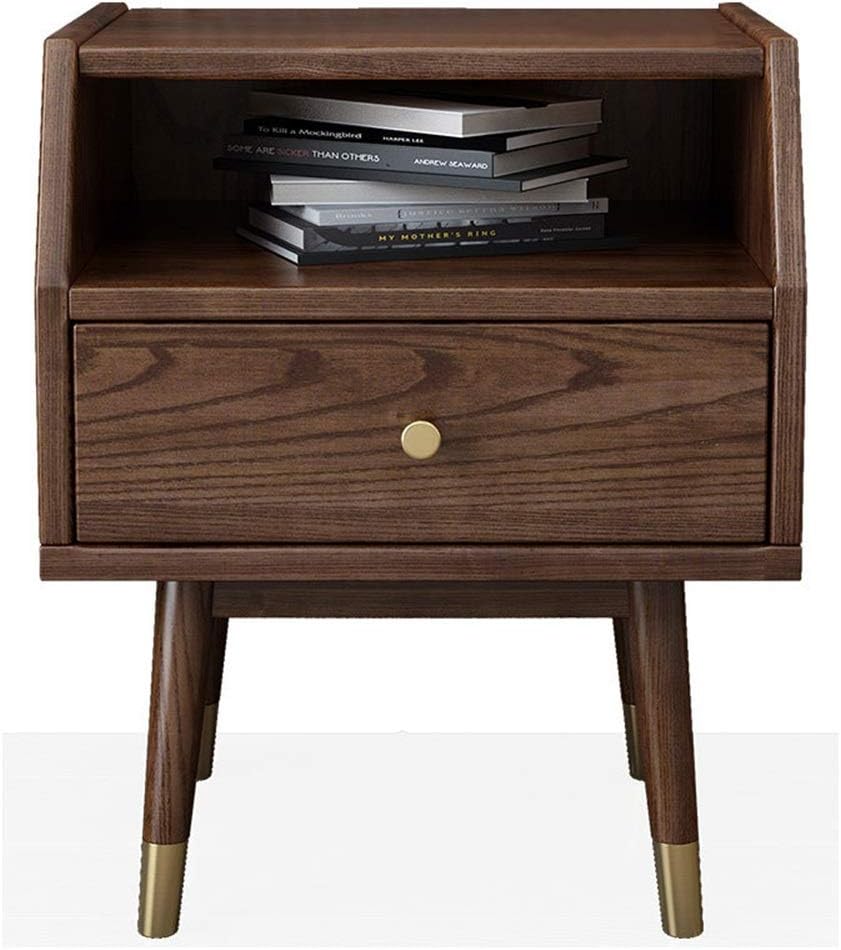 Nightstand All Solid Wood Nordic Light Luxury Ash Simple Bedside Table For Home Practical And Versatile Color Brown Size One Size Amazon Ca Home Kitchen