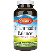 Carlson - Inflammation Balance, Balanced Omega-3 & Omega-6 Ratio, with D3, Norwegian, Wild-Caught Fish Oil Supplement with Fatty Acids, Sustainably Sourced Fish Oil Capsules, 180 Softgels