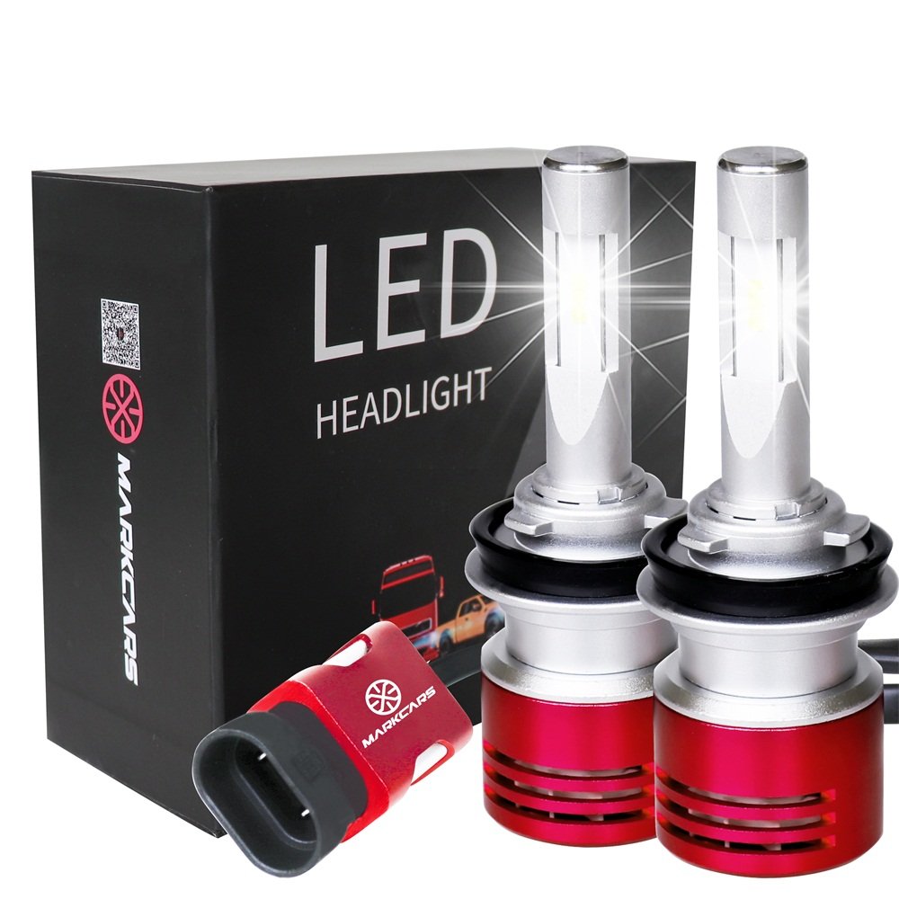 Markcars LED Car Headlight Bulbs H11 60W 8400LM with Seoul Chip Turbo Heat Dissipation Auto Headlamp Cool White All-in-One plug and play Conversion kit