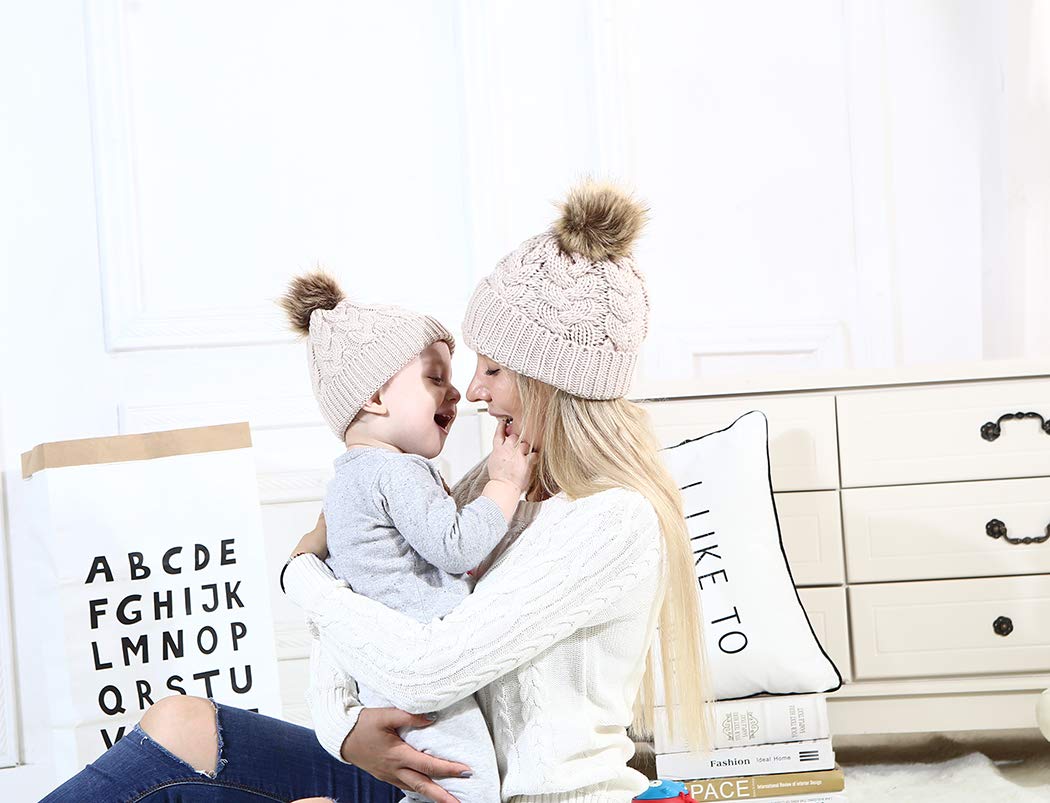 DANMY Baby Beanie Hat, Infant Newborn Toddler Winter Warm Knit Cap for Little Boys Girls, Winter Warm Hat