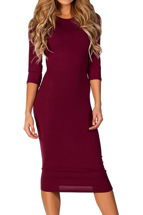 bodycon midi dress with sleeves