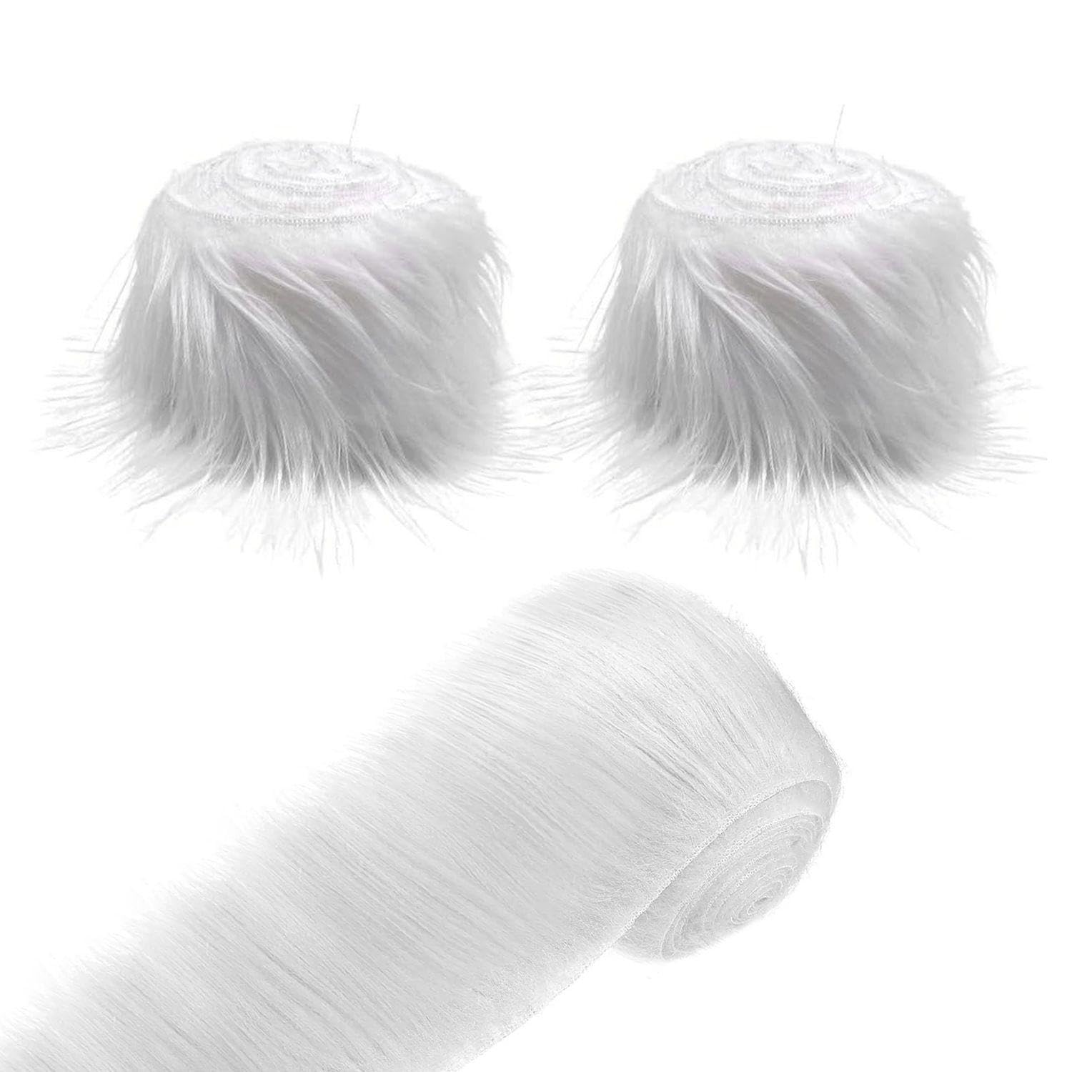 EOWVISN 3 Pieces Of Faux Fur, Plush Strips For Decoration, Fluffy Craft Fur Fabric, Faux Fur For Crafts, Suitable For Clothing, Shoes, Dolls, Christmas Trees, Etc.