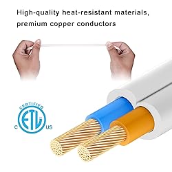 2 Prong Power Extension Cord 3FT/1 Meter, Polarized