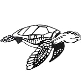 Sea Turtle Metal Wall Art, Sea Turtle Metal Wall Decor, Black Sea Turtle Metal Wall Sculpture for Wall Hanging Living Room Be