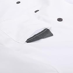 Unisex Double-breasted Chef Coat Back Full Mesh