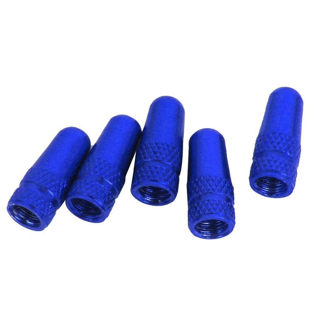 NAMVO 5pcs Bicycle Presta Wheel Rims Tyre Stem Air Valve Caps Dust Cover - Blue