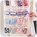 16-Pocket Hanging Closet Organizer Jewelry and Accessories Organizer, Bra Underwear Socks Ties Hanging Organizer,Shower Caddies Random color Vinyl 3 Pack (3 Pack)