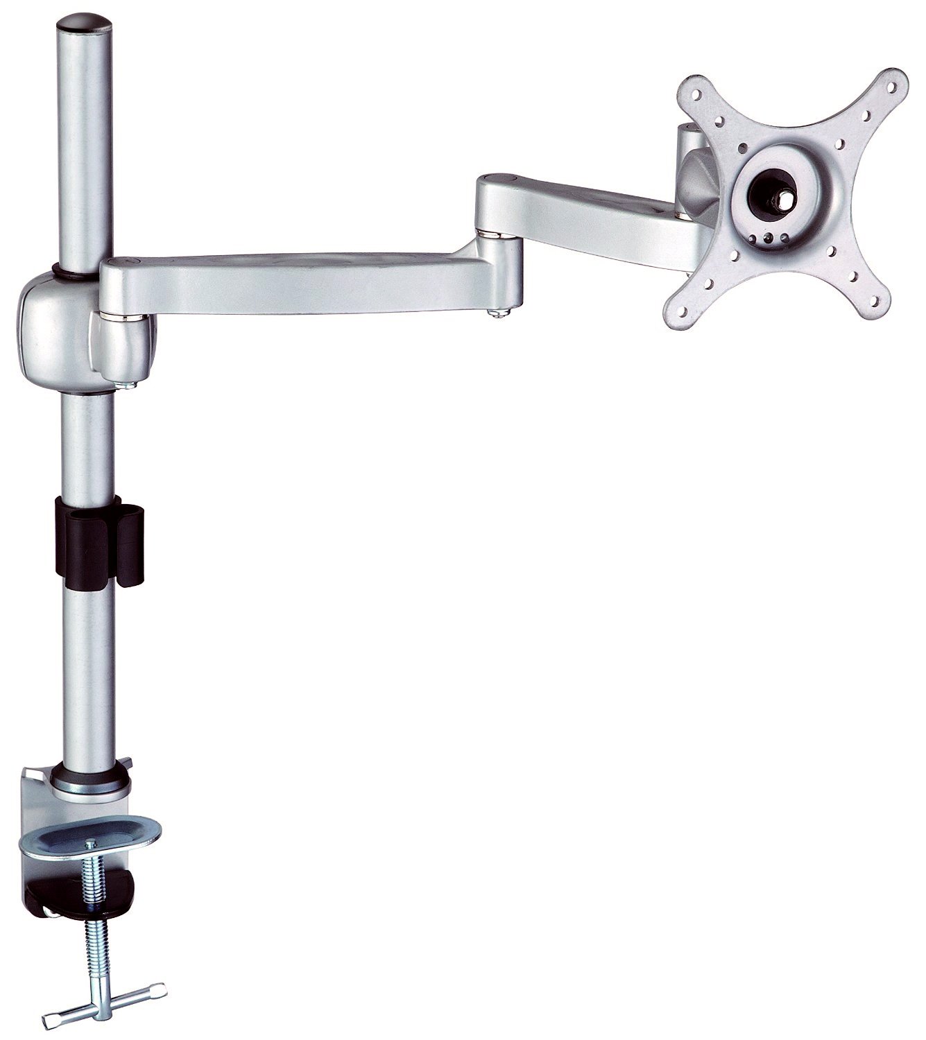 Allcam MDM04 Single Monitor Arm Stand w/Desk Mount Clamp & Grommet for 17"-27" LCD/LED in Silver