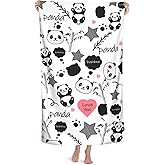 Cute Panda Beach Towel Microfiber Beach Towel,Super Absorbent Quick Dry Oversized Bath Towel for Men & Women Pool Bathroom Travel Sports Hotel(52