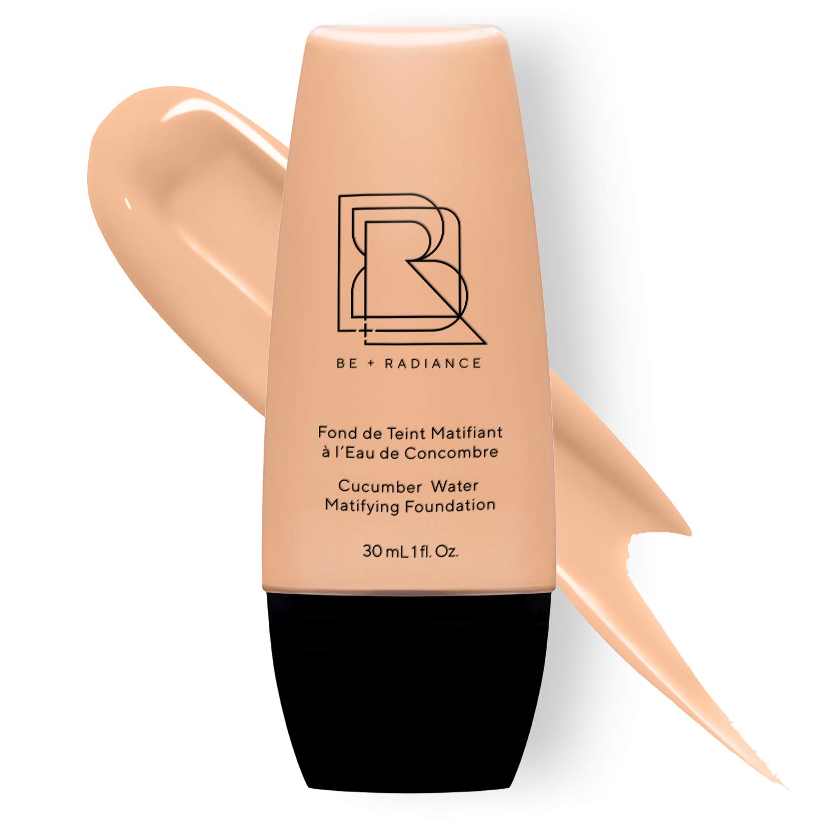 BE+RADIANCE N°20⎮Liquid mattifying foundation with cucumber water⎮ light to medium coverage, natural⎮ For all types of skin⎮Noncomedogenic, No transfer, Vegan, Cruelty-free⎮Made in France, shade 20