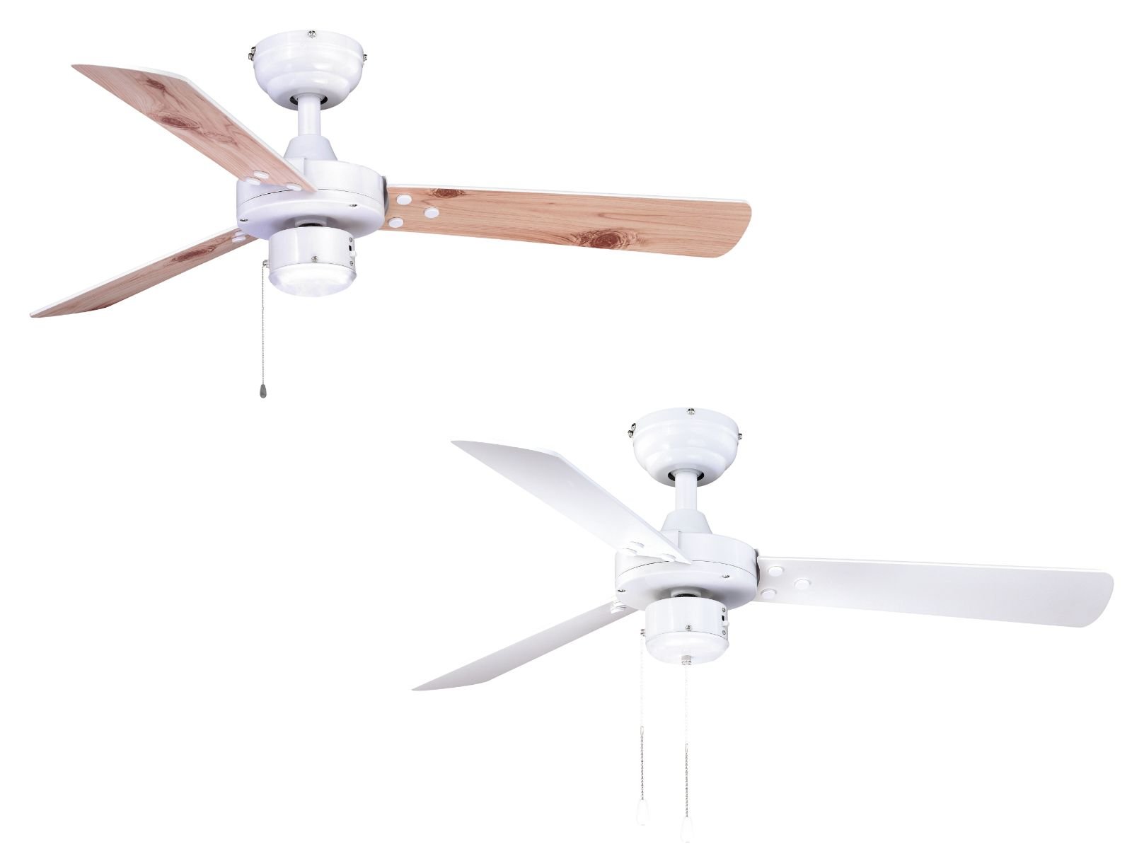 AireRyder Ceiling Fan, Engineered Wood, 55 W, Without Light, White, FN44477N — image 1
