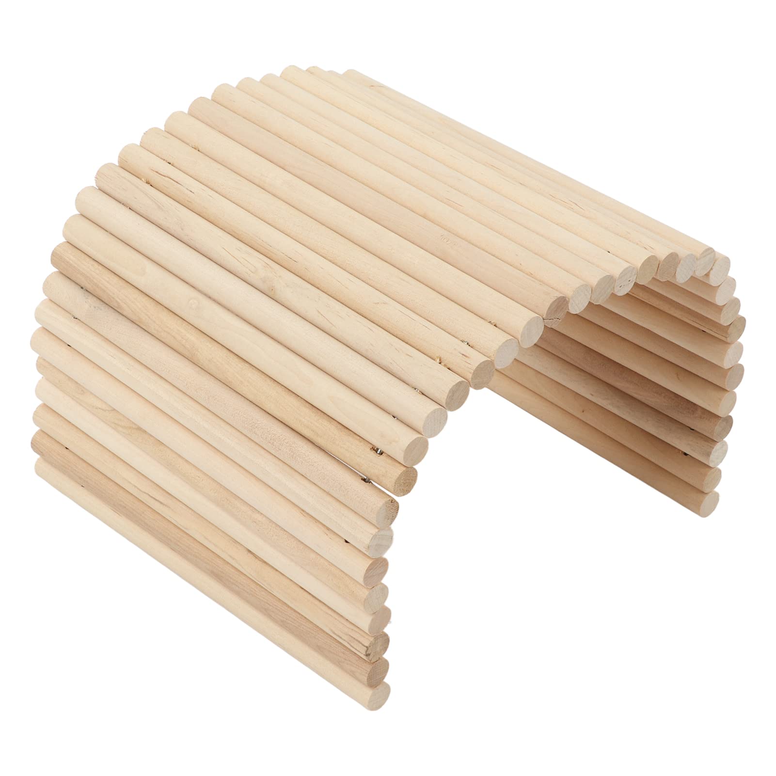 Flexible Wood Hideout Small Animal Chew Toy Wooden Hamster Bridge Flexible Wood Hideout for Guinea Pigs Ferrets Hedgehogs Chinchillas Rabbits (20 * 40CM)