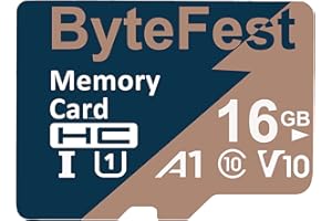 TF Card 16GB UHS-I Flash Memory Card - Class 10 U1 V10 High Speed Full HD Video Cards for Cameras