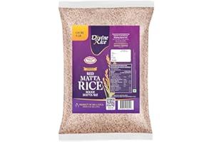 Divine Rice Red Matta, 4lb Pack – Premium Whole Grain Sri Lankan Matta Rice, Rich in Fiber & Nutrients, Perfect for Authentic