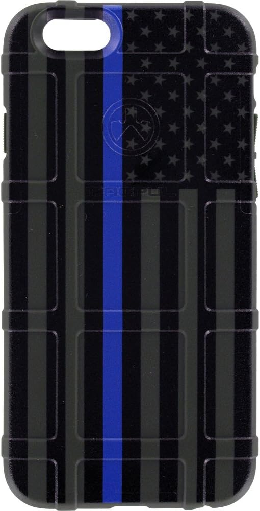 Ego Tactical Limited Edition Design UV-Printed onto a MAG849 Field Case Compatible with Apple iPhone 7 + Plus 8 + Plus 7+ 8+ OD Green Subdued US Flag Thin Blue Line