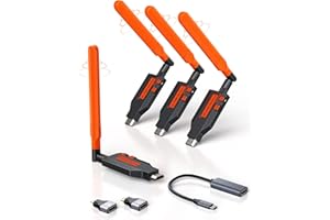 Coolpie Wireless HDMI Transmitter and 3 Receivers: 4K Decode 1080P Full HD Output, 350FT/100M Long Range, 5.8G Extender Plug & Play Low Lag for Streaming Video/Audio Multiple TV/Monitor/Projector