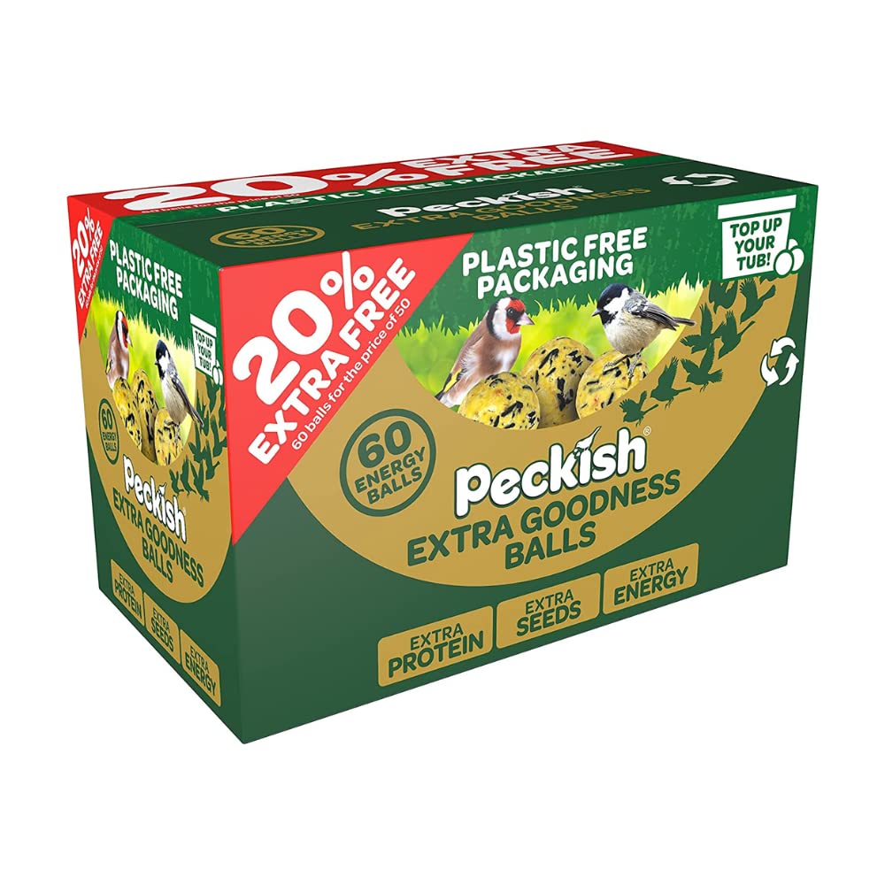 Peckish Extra Goodness Energy Balls 50 Box plus 20% Extra Free, Green, 1 Count (Pack of 1)