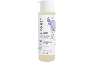 The Honest Company 2-in-1 Cleansing Shampoo + Body Wash | Gentle for Baby | Naturally Derived, Tear-free, Hypoallergenic | Lavender Calm, 18 fl oz