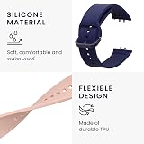 kwmobile 2x Straps for Samsung Galaxy Fit 3 - Silicone Replacement Bands Dark view 3