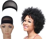 Qiuyan 6pcs Soft Nylon Wig Cap Unisex Hair Cup Black view 3