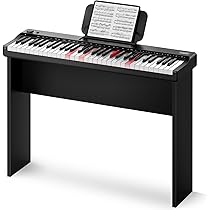 電子ピアノ 61鍵 練習用アプリ付き　DONNER　DK−10ｓ DK-10S 61鍵 電子キーボード ピアノ 光る鍵盤 500音色 300リズム