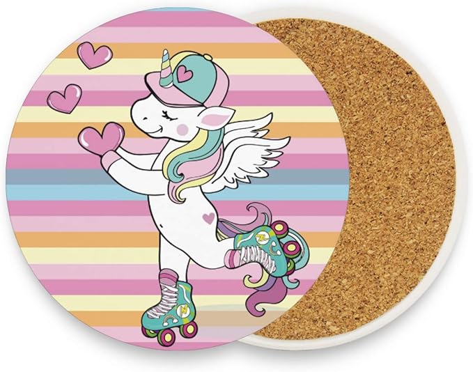 Amazon.de: Mr.Lucien 2020012 Untersetzer mit Einhorn-Motiv, wasserdicht