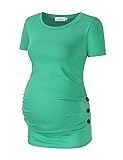 Coolmee Maternity Shirt Side Button and Ruched
