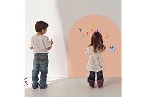 Magnetic Arch Wall Decal, 40 x 32 Upgraded Self-Adhesive Magnetic Chalkboard for Wall, Magnet Wall Drawing Learning for Kids 