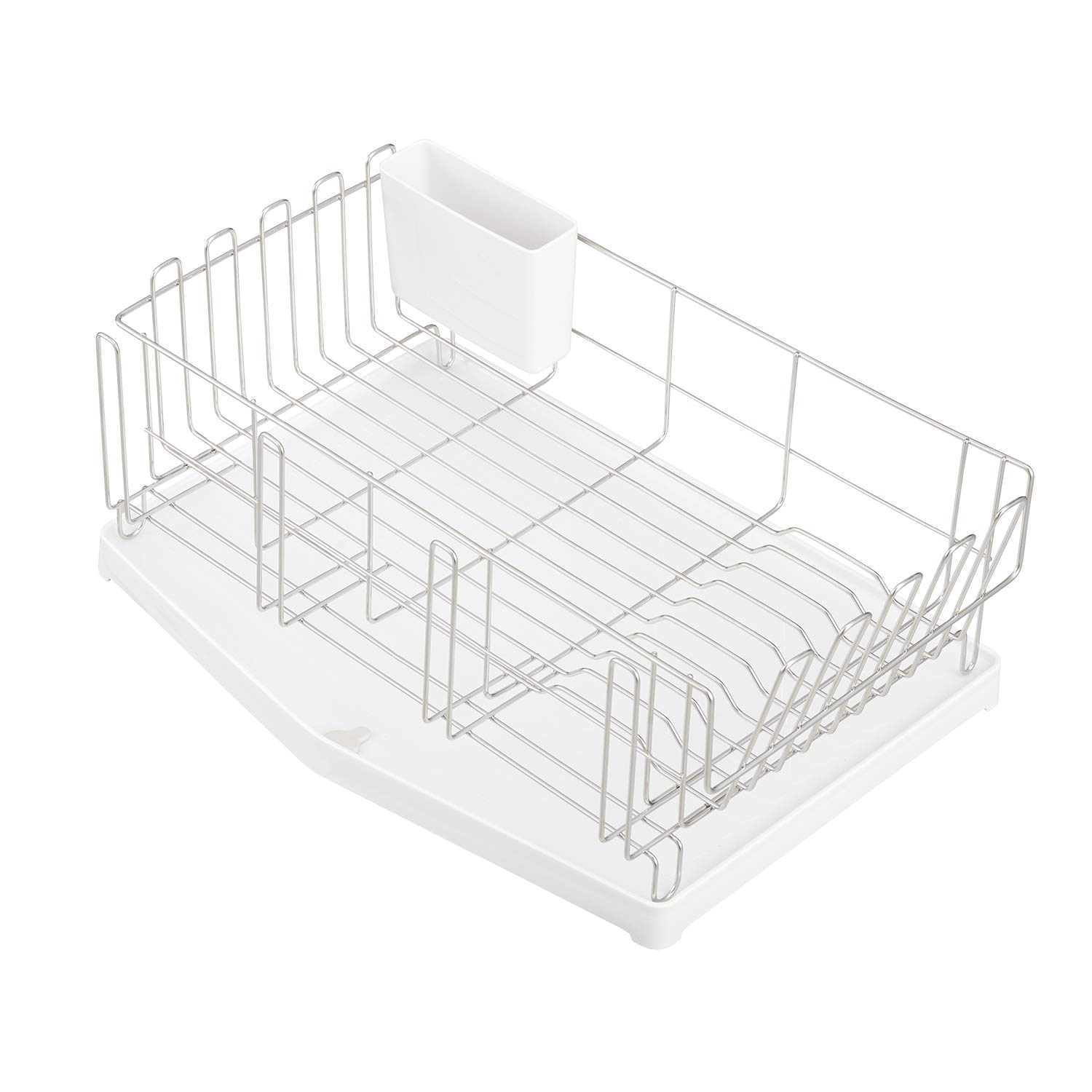 レック(LEC) ステンレス鋼 マルチ 水切りかご (ワイド) SIAA抗菌、流れる/流れない選べるトレー、コップ・まな板スタンド付き、大皿対応商品画像