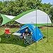Naturehike Lightweight Camping Tarp Shelter Beach Tent Sun Shade Awning Canopy with Tarp Poles, Portable Waterproof Sun-proof 204.7x181/157.5x137.8 for Hiking Fishing Picnic (Green&Grey-L)