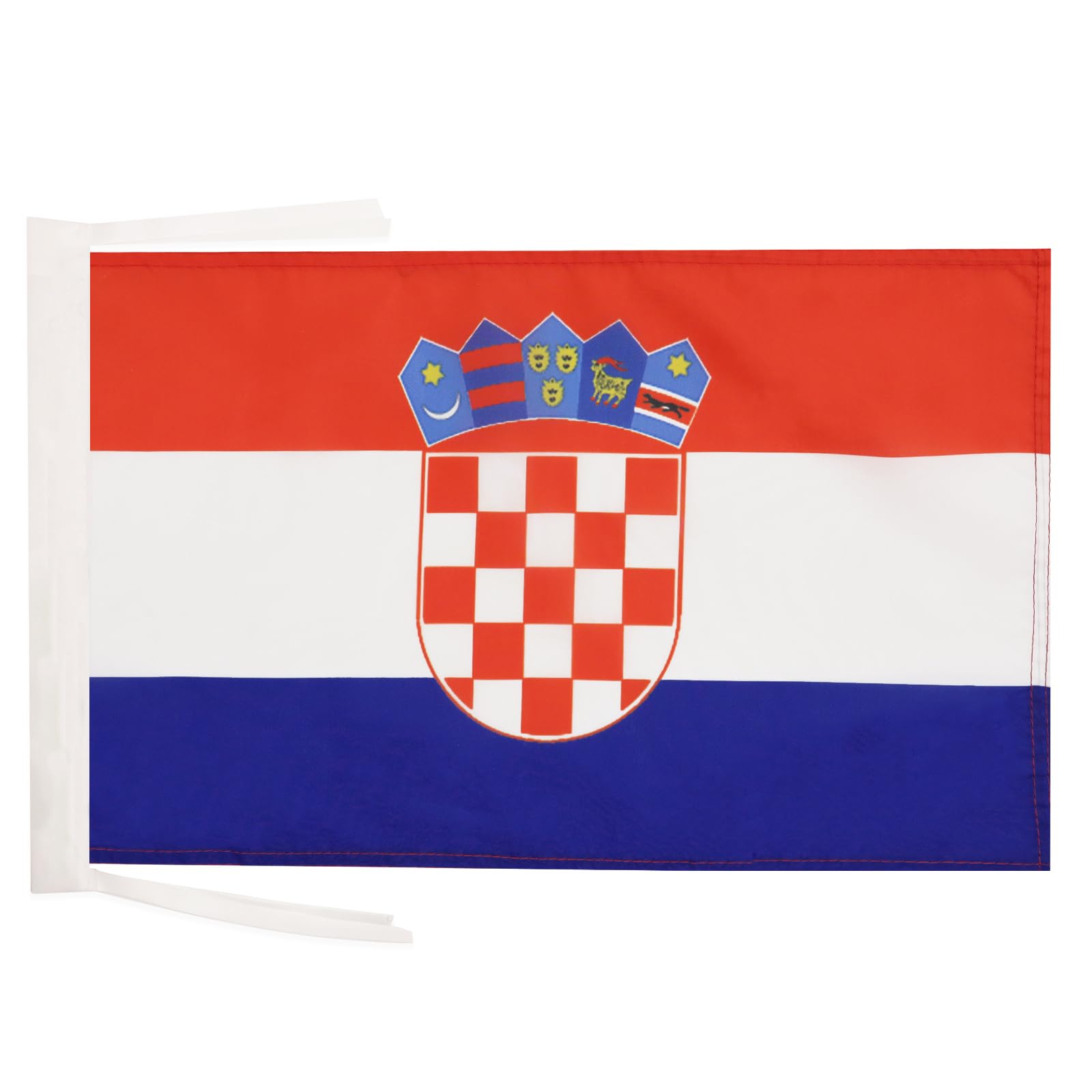 AZ FLAG - Croatia Flag - 18'' x 12'' - 100% Polyester Croatian Small Banner with Two Cords - Fade Resistant - Vivid Colors - 18x12 in - 45x30 Cm — image 1