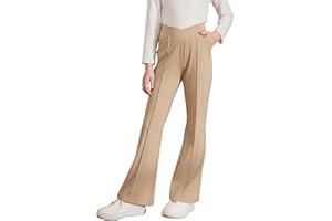 blibean Teen Girls Dress Pants Bell Bottoms School Uniform Leggings Size 6-15 Years