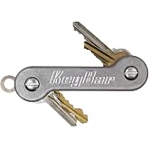 Stonewashed Aluminum KeyBar | Everyday Carry Compact Key Holder Multi-Tool and Keychain Organizer with Pocket Clip (Holds up to 12 Key) Made in the USA