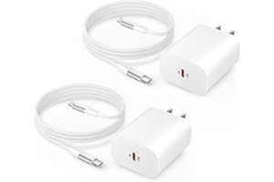 LSA APPAREL iPhone Charger 2 Pack 20W PD USB C Adapter and 6 FT USB C to Lightning Cable iPhone Fast Charger Compatible with iPhone 14 13 12 11 X 8 7 More