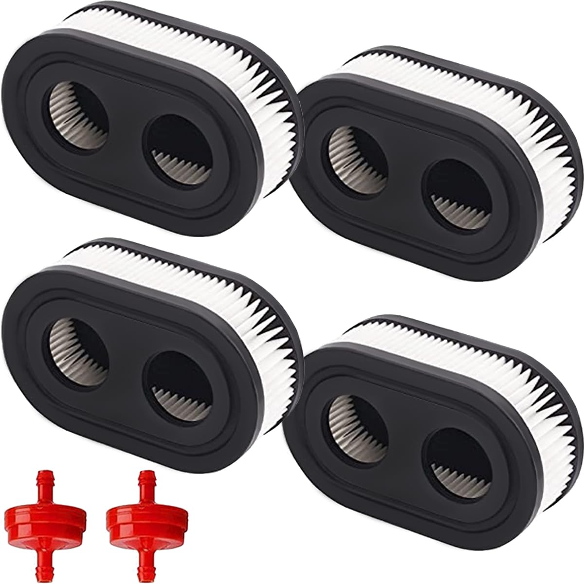 Qiuwanzia 593260 798452 Air Cleaner Cartridge Filter Suitable for 550E 550EX 500EX 625EX 675EXI 725EXI 575EX Series Engine 4247 5432 5432K 09P702 Lawn Mower Air Cleaner Replacement Filters (4Pack)