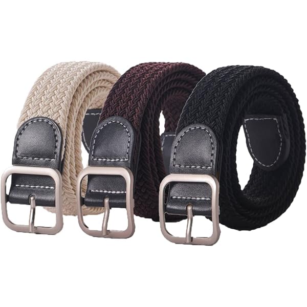 Yagerine 3 pcs Elastic Stretch Woven Belt with Classical  display picture 1