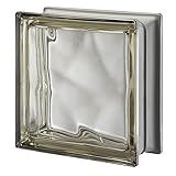 Seves Glass Block Pegasus Metalized Q19 Siena Wave