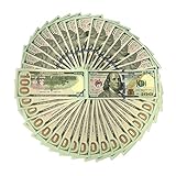 ELM Game Prop Money Play Money Pretend Dollar Bills $10,000 Full Print Money Copy of $100 Dollar Bills Stack, for Movie, TV, Videos, Pranks, Birthday Party, Play Board Games, Photography