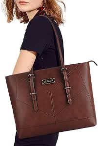 Bolsa para laptop para mujer, bolsa de mano para computadora portátil de  13, 14, 15.6 pulgadas, bolsa de trabajo casual, bolsa de computadora para  mujer, bolsa de hombro, café, regalos de graduación : Electrónica -  Amazon.com