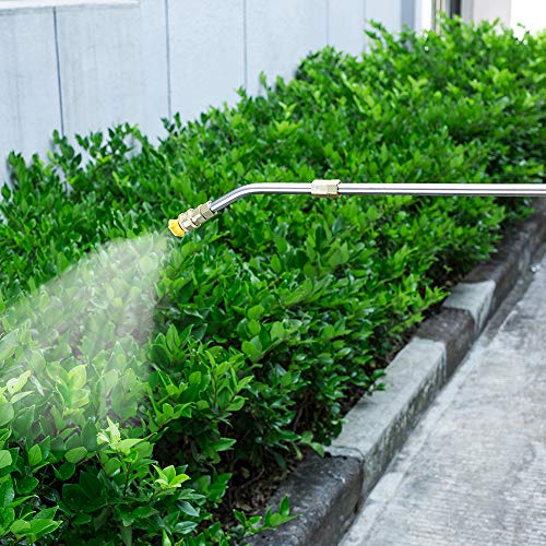 ZALALOVA Pressure Washer Wand Extension, 6 Pcs Stainless Steel Extension Wand, 1Pc 30°Degrees Curved Rod Extension Attachment 8.1ft Replacement Lance 1/4" NPT Quick Connect w/Storage Box 4000 PSI
