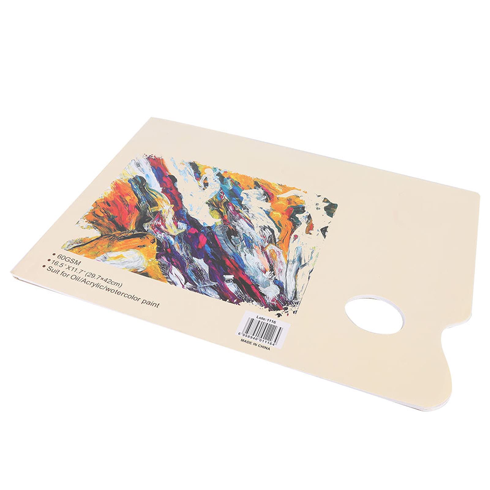 30 Sheets Palette Pad, Disposable Paint Mixing Paper A3, Tear Off Color Matching Palette for Artists, Acrylic Oil Gouache Watercolor Painting Supplies