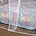 Nattey 4 Corners Canopy Bed Curtains Canopy Bed Netting Canopies For Girls Princess Adults Bed (King, White)