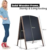 Tangzon A-Board Chalkboard Double Sided Freestanding Indoor Sign 65x65x97cm view 5